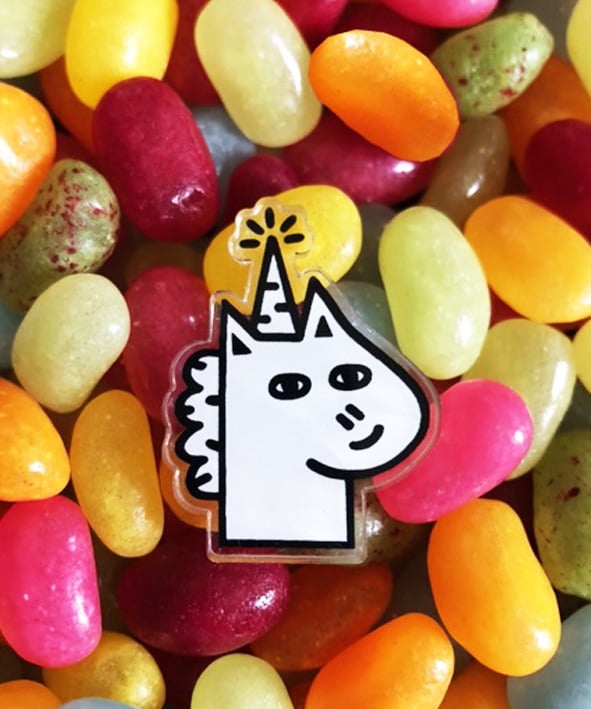 Image of Unicorn Head Acrylic Pin