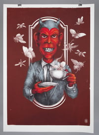 Image of Tea time of a friendly devil Screen printing