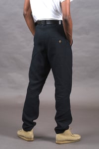 Image 5 of PEAKY BLINDER TROUSER - Navy linen £265.00