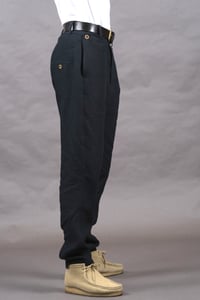 Image 4 of PEAKY BLINDER TROUSER - Navy linen £265.00