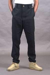 Image 3 of PEAKY BLINDER TROUSER - Navy linen £265.00