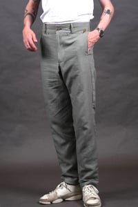 Image 6 of PEAKY BLINDER TROUSER - Lichen linen £265.00