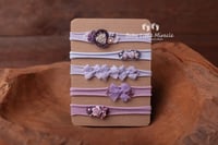 Image 1 of Baby headbands set lilac
