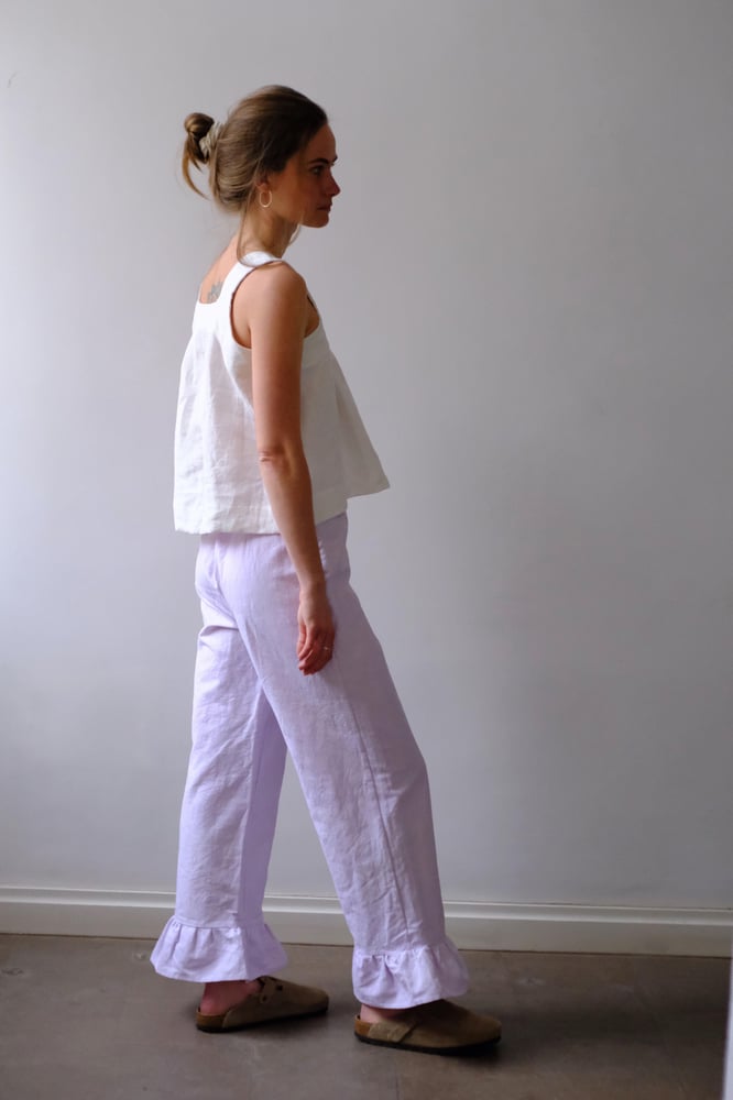 Image of ELLA Linen Ruffle Pants