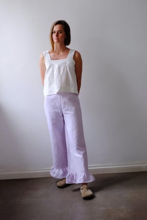 Image of ELLA Linen Ruffle Pants