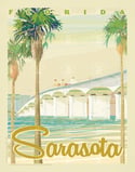 Sarasota Florida Vintage Style Poster Art | Print No 123