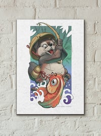 Fishing Tanunki - A3 Print