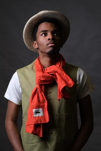 Image 3 of STUDIO SCARF - Red cotton £88.00