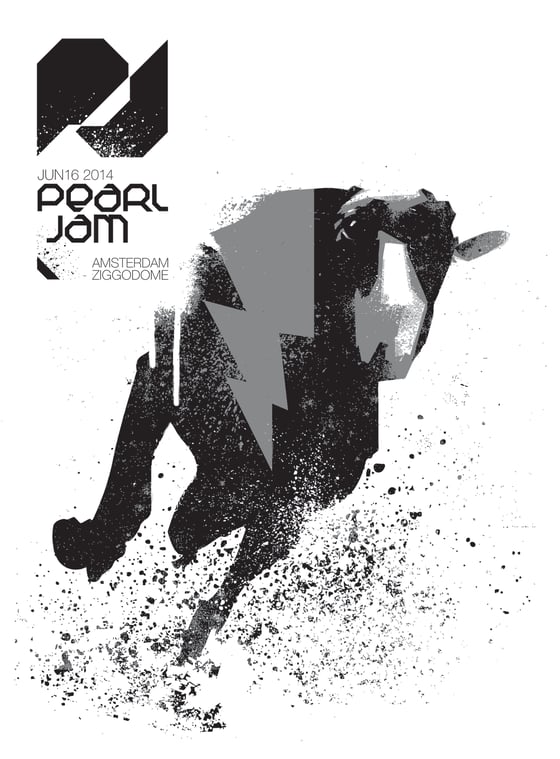 Image of Pearl Jam Amsterdam 2014 tour poster
