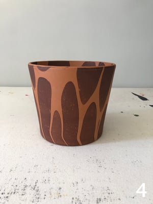 Image of MARBLED Pot - Medium / Brown