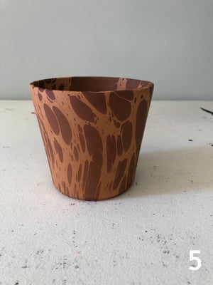 Image of MARBLED Pot - Small / Brown