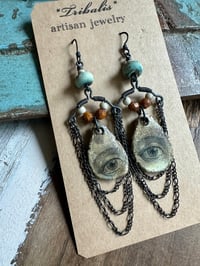 Image 2 of  A meeting of two . Eyes earrings / n31