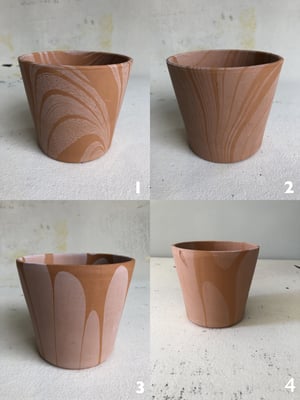 Image of MARBLED Pot - Small / White