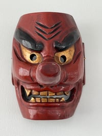 Image 1 of WoodenTengu Noh Mask