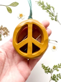 Image 1 of Yellow - Peace Sign Keychain