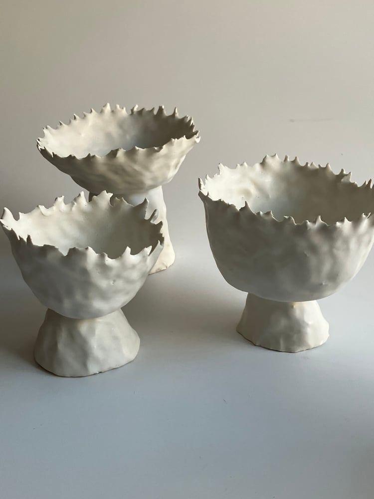Image of three spiky chalices