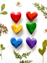 Image 3 of Rainbow - Blank Mini Colorful Heart Set