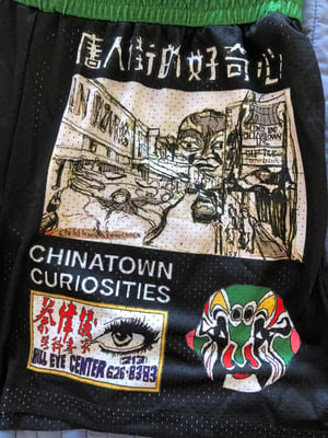 Chinatown Curiosities Black mesh shorts 