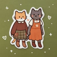 Image 1 of Cat Girlfriends Glossy Vinyl Sticker