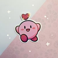 Image 1 of Kirby Heart Vinyl Sticker