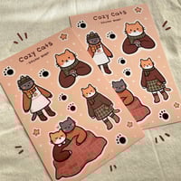 Image 1 of Cozy Cats Sticker Sheet