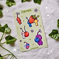 Image 1 of Pikmin Vinyl Sticker Sheet