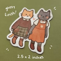 Image 2 of Cat Girlfriends Glossy Vinyl Sticker