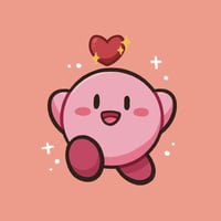 Image 2 of Kirby Heart Vinyl Sticker