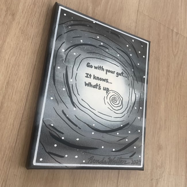 Go With Your Gutβ¦. βπ» 8β x 10β Canvas