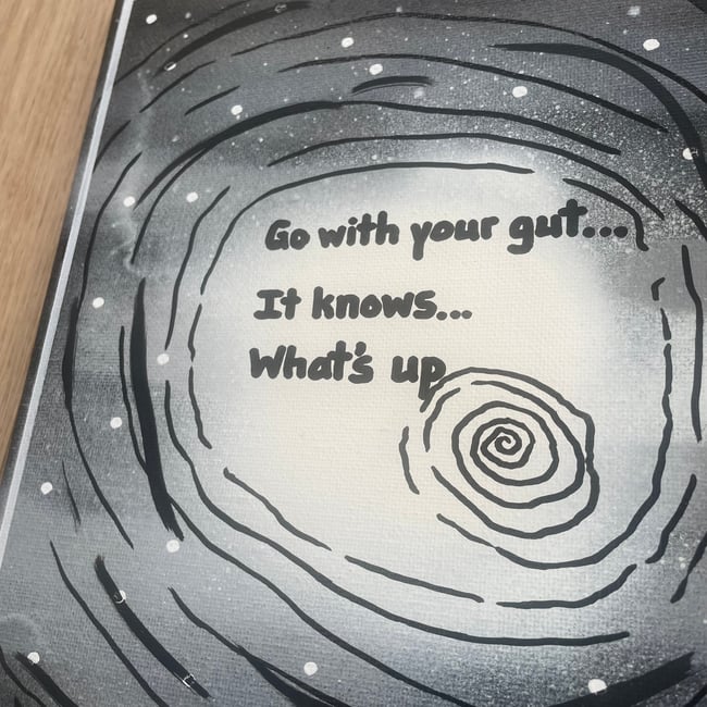 Go With Your Gutβ¦. βπ» 8β x 10β Canvas