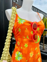 Image 2 of Lime & Orange Daisy Dress M
