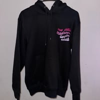 Image 1 of Me Vale Madreeee Social Club Hoodie - Black/Pink Faded Print
