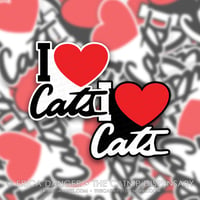 I Heart Cats Sticker (2 Colors)