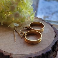 Image 2 of Not Your Average Hoop - Gold Channel Hoop Earrings