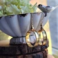 Image 5 of Not Your Average Hoop - Gold Channel Hoop Earrings