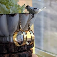 Image 1 of Not Your Average Hoop - Gold Channel Hoop Earrings