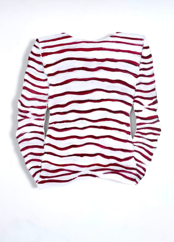 Image of  Väggskulptur original #Jersey - rouge et blanc- 4000 KR