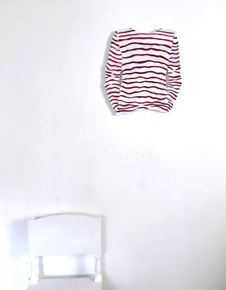 Image of  Väggskulptur original #Jersey - rouge et blanc- 4000 KR