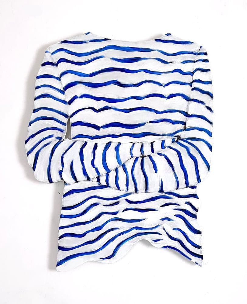 Image of Väggskulptur original #Jersey - blue et blanc- 4000 KR