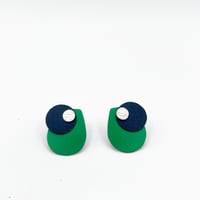 Image 1 of Lozenge and Dot Formica Earrings
