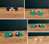 Image 3 of Lozenge and Dot Formica Earrings
