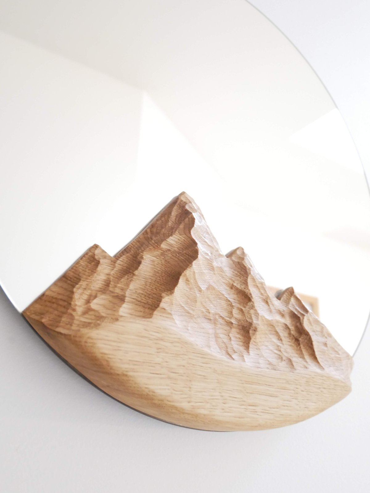Miroir "Pirenèus" 40 cm - Chêne sculpté