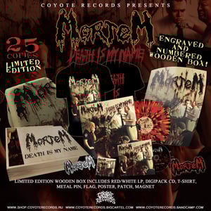 Image of MORTEM Death Is My Name LP WOODEN BOX
