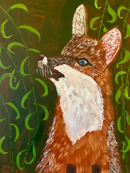 Image of Young Fox - original oil painting
