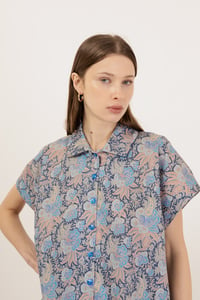 Image 4 of CAMICIA MESSICO FLORAL BLU €186 -30%