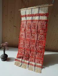 Image 1 of Madder Naturally Dyed, Woven Wall Hanging No.1