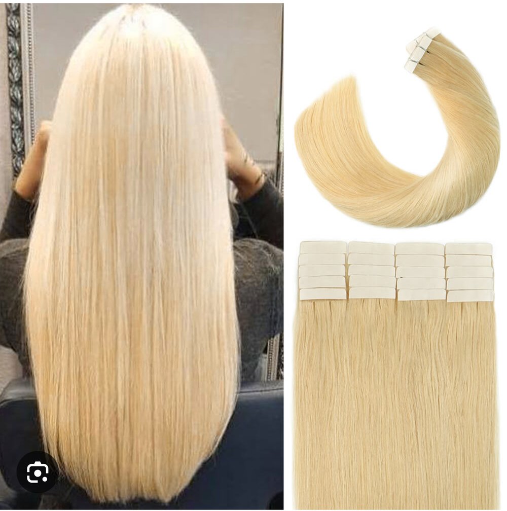 blonde tape in extensions
