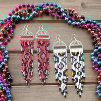 Image 1 of Colorful Leopard Print Earrings | Abstract Animal Print Earrings