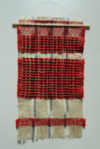 Image 3 of MADDER NATURALLY DYED, WOVEN WALL HANGING NO.4