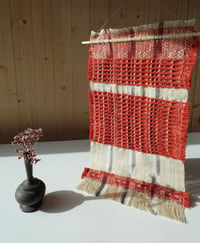 Image 1 of MADDER NATURALLY DYED, WOVEN WALL HANGING NO.4